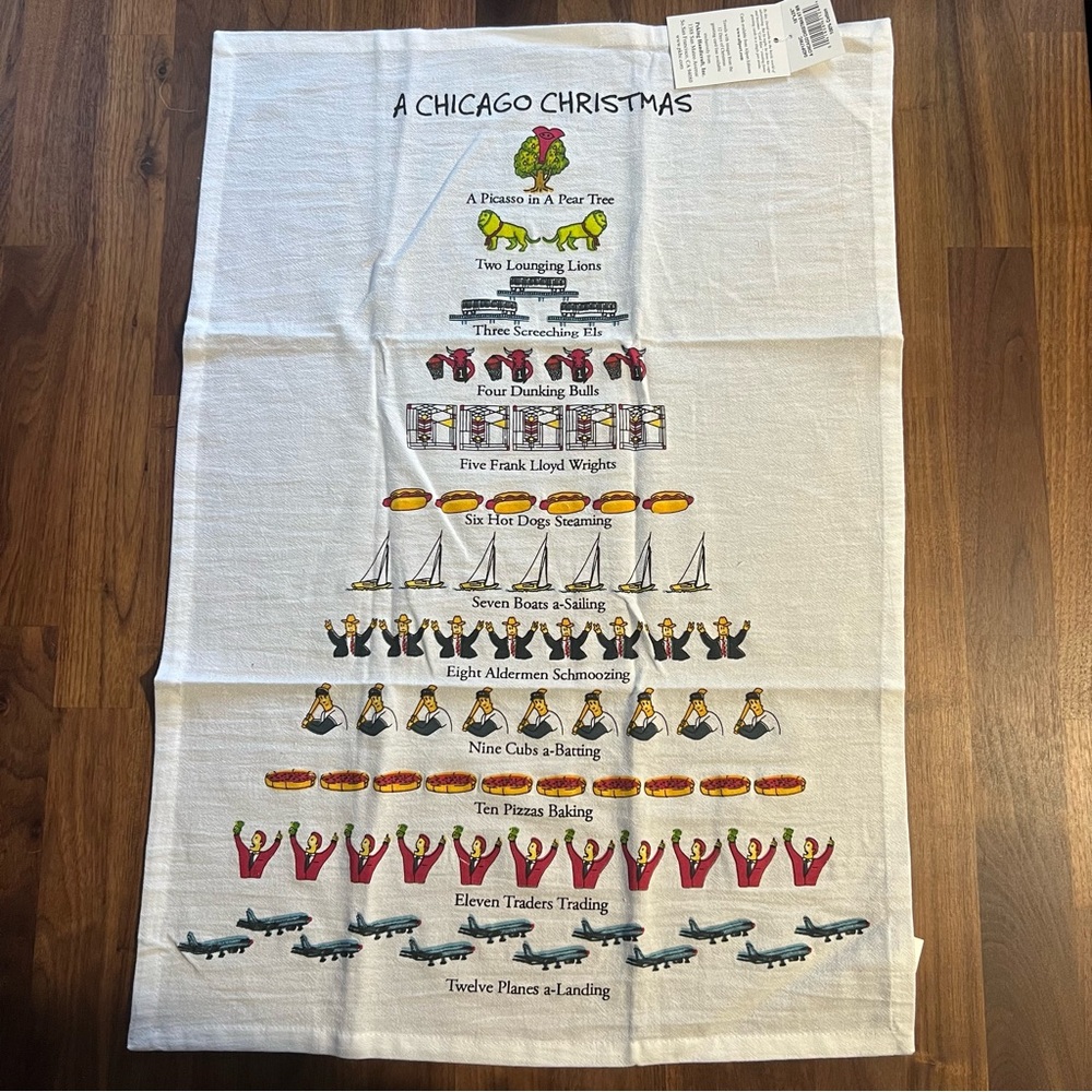 A Chicago Christmas Dish Towel